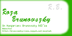 roza brunovszky business card